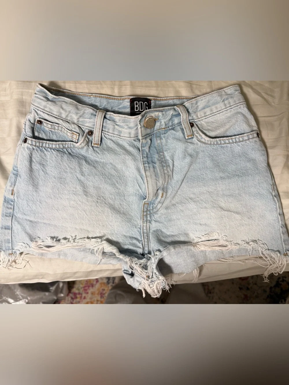 BDG Light Wash Denim Shorts